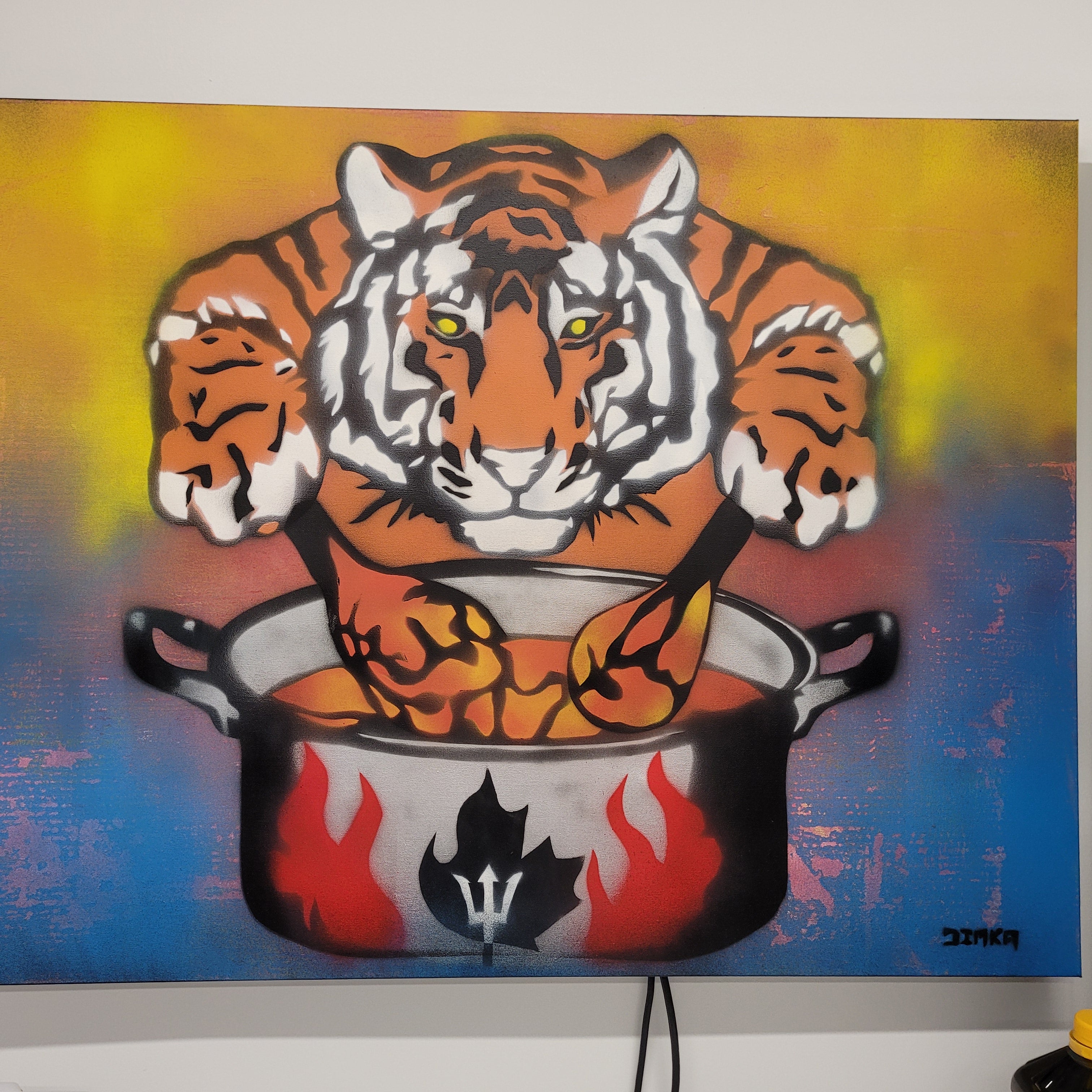 Tyga Den painting by Dimitri Dimka